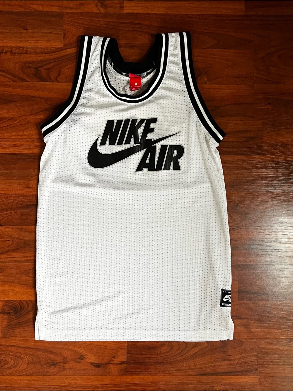 Nike White and Black Air Mesh Tank